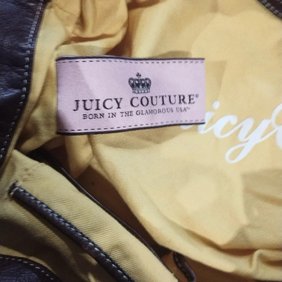 Juicy Couture shoulder bag tote in yellow with leather trim - Picture 5 of 8